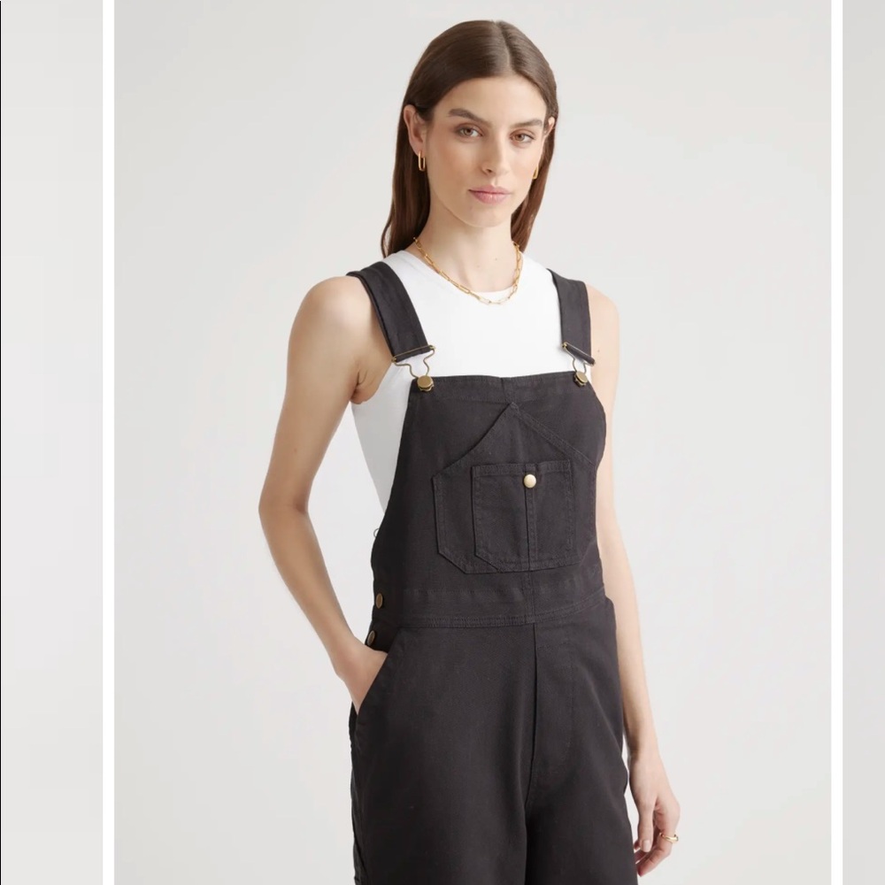 Organic Stretch Cotton Twill Relaxed Overalls